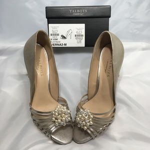 Talbots Verna2-M Platinum Evening Shoes